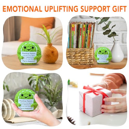 Funny Crochet Mini Tennis Ball Gifts for Tennis Lovers,Birthday Gifts for Men Women Tennis Players Emotional Support Crochet - color: Tennis