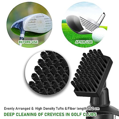 WXJ13 2 PCS Golf Clubs Cleaning Water Brush,Golf Club Groove Cleaner Brush with Leakproof Reservoir Tube, Squeeze Bottle
