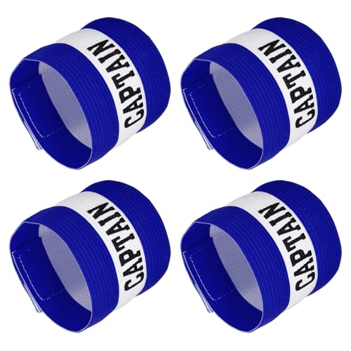 YOKIVE Captain Armband, Nylon Protective Arm Badge, Adjustable Flexibility, Great for Team Training Competitions - color: Blue