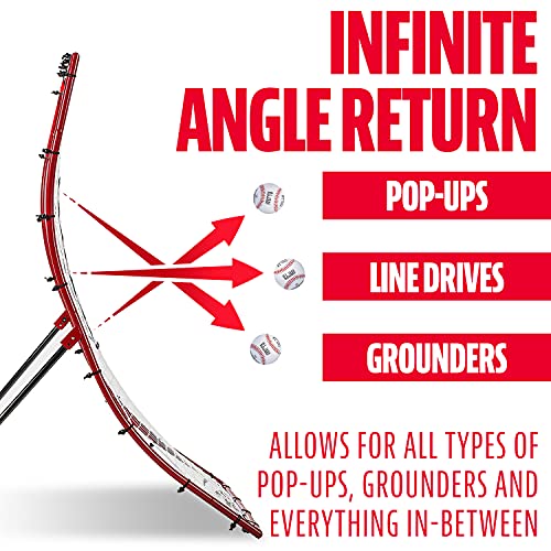 Franklin Sports Baseball Rebounders + Pitchback Nest - Pitch Return Trainer + Rebound Net with Attachable Pitching Target- All Angle Fielding Rebound Net for Grounders + Pop Flies