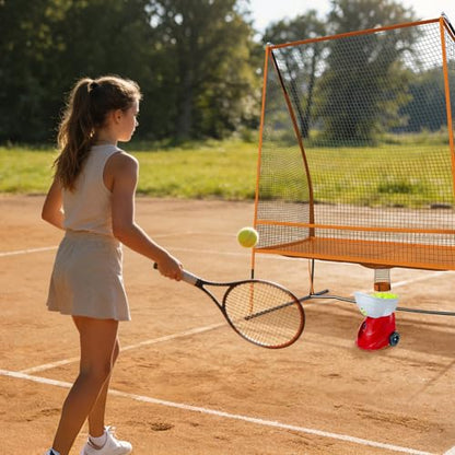 MR Tennis Ball Return Net 7’x6’, Freestanding Tennis Training Net, Multi-Sport Training Return Net for Tennis, Pickleball, Softball, Baseball Compatible w/Toss Machine Without Pitching Machine