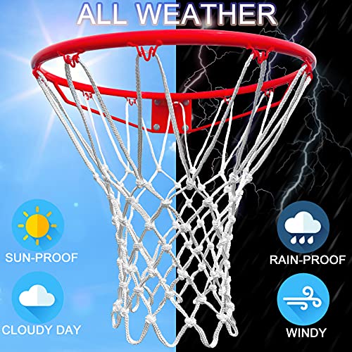 LAO XUE Basketball Net Outdoor,(7.16 oz) 12 Loops Professional Heavy Duty Basketball Net Replacement,All Weather Anti Whip, Suitable for Outdoor Standard 12 Loops Basketball Hoop