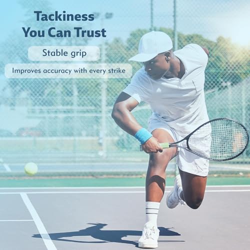 6 Pack Tacky Tennis Racket Grip Tape,Non-Slip Absorbent Tennis Grips Tape,Gradient Color Tennis Racket Grip Tape for Tennis,Pickleball,Badminton,Golf,Baseball Bat - color: Pink