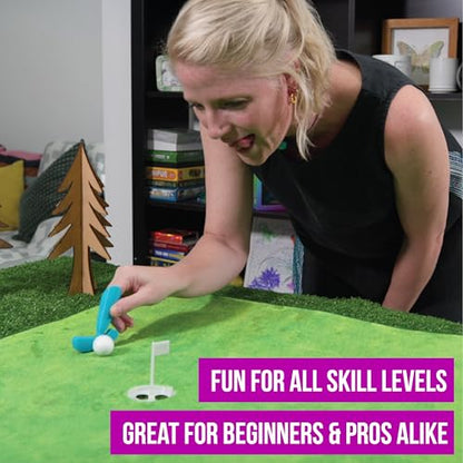 Fingagolf Indoor Golf Game Realistic Golf for Home, Office, or Travel – Unique Gift for Golfers of All Ages - style: Tee Box and Green Playmats