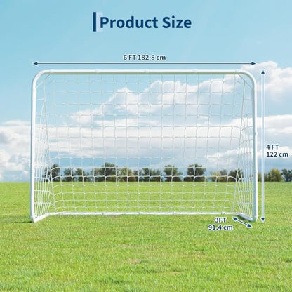 Portable Soccer Goal, Foldable Pop-Up Backyard Soccer Net with Frame and Carry Bag, Football Training Equipment Practice Training Goals for Kids & Adults, Easy Setup