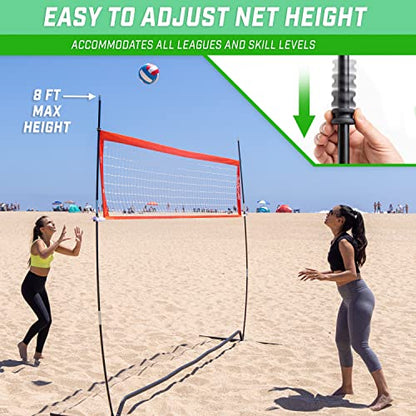 GoSports Freestanding Volleyball Training Net - 12 ft or 20 ft - Indoor our Outdoor Use, Instant Setup, and Height Adjustable - style: 12 ft