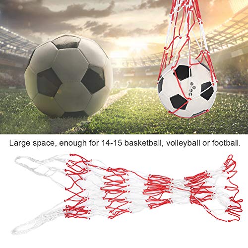 Large Sports Ball Bag, Portable Mesh Carrier with Thickened Rope for Basketball, Football, Volleyball, Sturdy Durable Wear