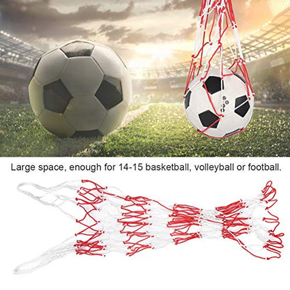 Large Sports Ball Bag, Portable Mesh Carrier with Thickened Rope for Basketball, Football, Volleyball, Sturdy Durable Wear