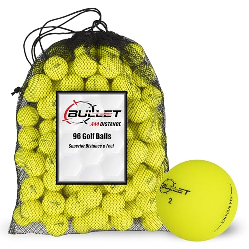 Bullet .444 Distance Matte Colored Golf Balls [96-Ball] - color: Yellow