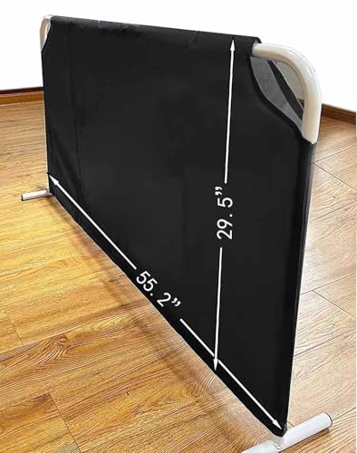 Pickleball Divider Table Tennis Baffle, 5LB Heavy Duty Ping Pong Field Fence Surround Barrier Block for Basketball or Badminton Court, 56" Wx 30" H Oxford 420D Black