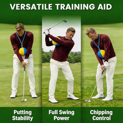 Golf Training Aid, Golf Swing Trainer, Smart Ball with Soft Memory Foam and Adjustable Lanyard, Enhances Swing Precision and Corrects Slicing, Scooping and Chicken Wing for Golfers