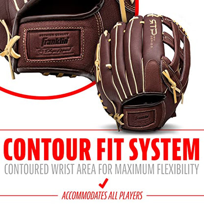 Franklin Sports Baseball Gloves - RTP Pro Adult + Kids Baseball Mitt - Outfield + Infield Gloves - size: 13" - H-Web