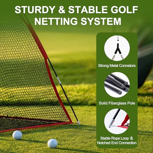Golf Net, 10 X 7 Ft Foldable Golf Practice Net with Side Barrier and Carrying Bag for Home Backyard Garage Practising Training Driving Chipping Swing - size: Golf Net + Target