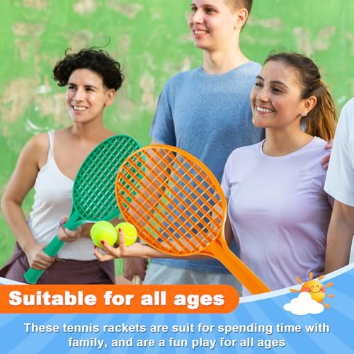 Seenelling Plastic Paddleball Racket PE Equipment for Elementary School Paddle Ball Racket with Lanyard Physical Education Classes Equipment 6 Colors