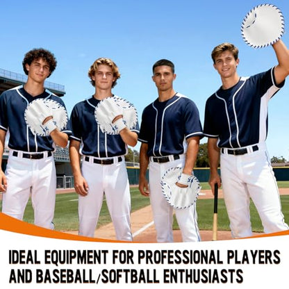 1 PC Baseball and Softball Training Glove,Flat Infield Training Glove for Right-Hand Throw,Baseball&Softball Fielding Gear PVC Infield Flat Mitt for Men&Women Catching Balls Fielding Drills&Practice