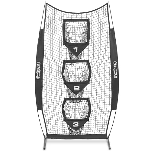 GoSports 8 x 4 ft Football Throwing Target Net - Choose Black or Red - color: 8 x 4 ft Black