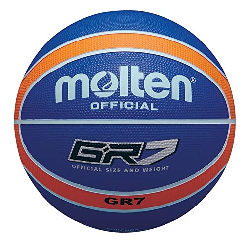Molten Men's Basket Ball - color: Blue/Orange, size: SIZE 7 - boys 15+, Adult