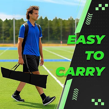 F2C Soccer Net 12 x 6 Soccer Goal for Backyard, Steel Frame for Kids, Adult Portable Shooting Training Aid with Carry Bag,Ground Stakes Waterproof (12x6 FT)