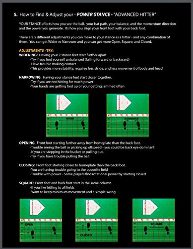 Stride Right Hitting Mat Training System | 2-in-1 Baseball & Softball Batting Mat with Instructional Guide for Stance, Stride & Setup | Improve Swing Mechanics & Consistency