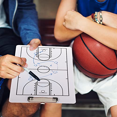 Jerify 3 Pcs Basketball Clipboard for Coaching Double Sided Basketball Senior Night Dry Erase Board for Coaches 13.78 x 8.7 in Coaching Board Sports Whiteboard Marker Clipboard