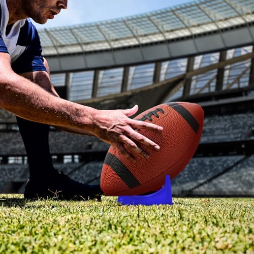 Soulchen Football Style Kickoff Kicking Tee Rugby Ball Display Stand Compatible for All Ball Sizes Football Display Stand for Kickoff Practice Equipment