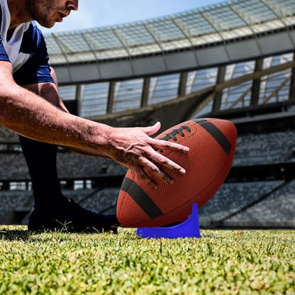 Soulchen Football Style Kickoff Kicking Tee Rugby Ball Display Stand Compatible for All Ball Sizes Football Display Stand for Kickoff Practice Equipment