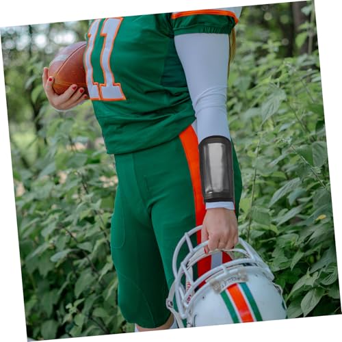 OUNONA Football Tactical Wristband M Black, Multi-Function Sports Wrist Sleeve for Quarterbacks, Baseball Coaching and Football Gear Accessories