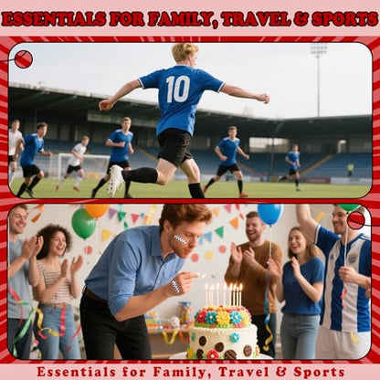 60Pcs Soccer Bandages, Waterproof & Breathable PE Sports Adhesive Bandage for Minor Wound Care, Soccer Team Hypoallergenic First Aid Supplies for Kids Boys Girls & Soccer Mom, Latex Free