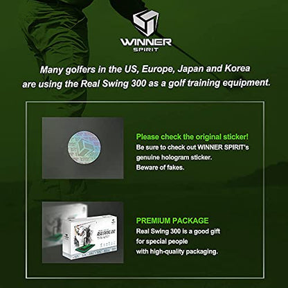 WINNER SPIRIT Real Swing 300 Golf Swing & Hitting Trainer, True Impact, Checking Path After Swing Practice Mat Groover Training Aid, Height Adjustable - style: Spare Support & Practice Ball Link Set
