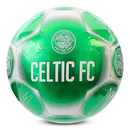 Hy-Pro Officially Licensed Classic Signature Soccer Ball, Metallic, Size 5, Training, Match, Merchandise, Collectible for Kids and Adults - style: Celtic F.C.