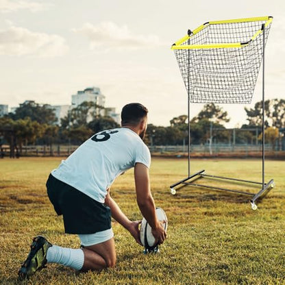 Liliful Football Throwing Net Quarterback Target Nets Football Training Equipment Portable Outdoor Accuracy Trainer Target Practice Aids for Youth Adults