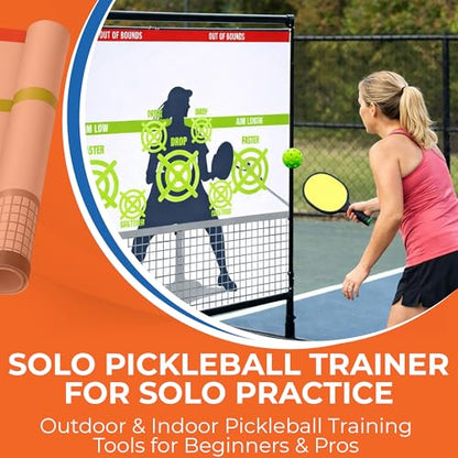 Pickleball Dink Pad Practice Board Poster Rebounder Training Aid - Improve Your Pickle-Ball Game Dinks & Reflexes - Transform Any Wall Into A Pickle Ball Court and Net Indoor or Outdoors by Modfamily - size: L 3'x4' (1 Person)