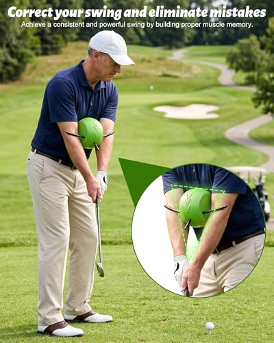 Golf Training Aid, Golf Swing Trainer for Beginners, Arm Swing Trainer for Posture Correction, Improve Swing Consistency, Golf Swing Practice Tool