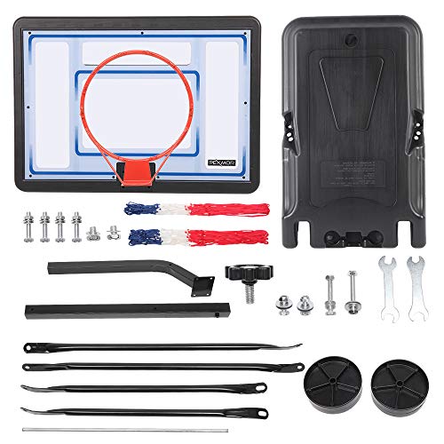 PEXMOR Pool Basketball Hoop & vplleyball Poolside, Portable for Swimming Pool, Upgraded Water Basketball Backboard Stand for Pool Indoor Outdoor - style: Black