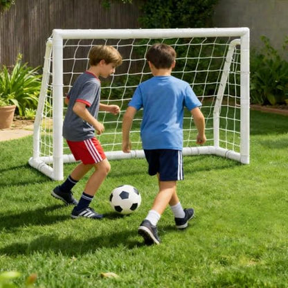MOPHOTO Soccer Goal, 6X4/8x6/10x6.5/12x6/16x7/18.5x6.5/21x7/24x8ft Soccer Goals for Backyard, Full Size Soccer Goal for Teens & Adults Training - size: 6x4FT, style: PVC-Foldable
