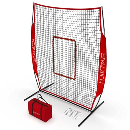 Portable Batting & Pitching Screen for Baseball/Softball - Works for Both Right & Left-Handed Players and Protects Pitchers & Coaches