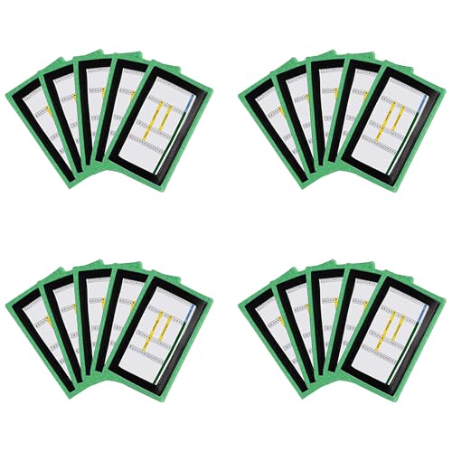 QB Playbook Wristband - Football Quarterback Play Wristbands for Adult and Youth - Wrist Coach for All Sports with 3 Compartments - color: Green, size: Youth, 20-Pack