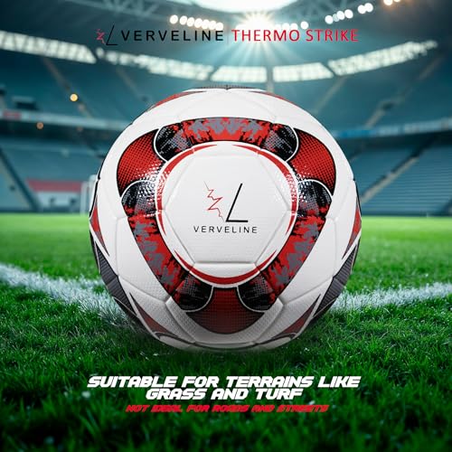 Soccers Ball Size 5 Soccerball Youth Soccer Balls – Professional Soccer Balls Training Soccer Ball Outdoor, Indoor Soccer Ball - Competition Level Thermo Strike Thermobonded Football from