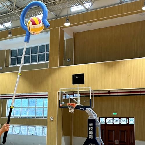 Volleyball Spike Trainer Pro SPT5005 – Premium Training Aid for Spiking, Serving & Blocking – Adjustable Lightweight Aluminum Pole & Secure Ball Holder – Question Mark Hook,No Ball Included