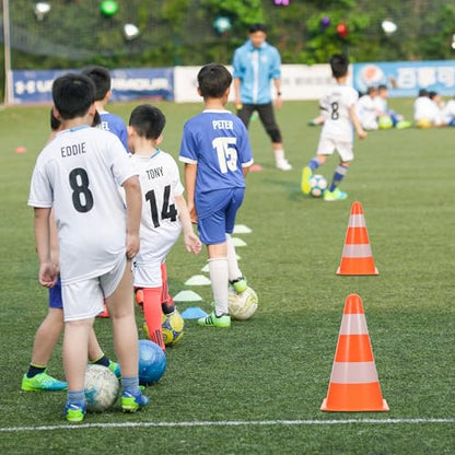 DOITOOL 9-inch Football Training Marker Cones 2pcs Orange Soccer Agility Mini Traffic Roadblock Buckets for Outdoor Practice and Coaching