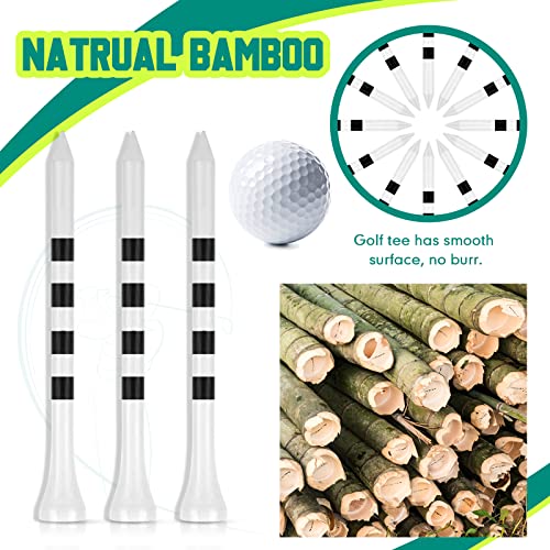Mudder Golf Tees Bulk Wooden Bamboo Golf Tees Multicolor Wood for Men Balls Accessories