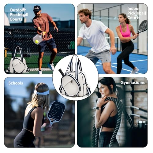 Pickleball Bag, Pickleball Backpack for Women and Men,Pickleball Paddle Tote Bag Large Capacity,Hand Shoulder Gym Bag with Pickleball Racquet/Paddle Holder