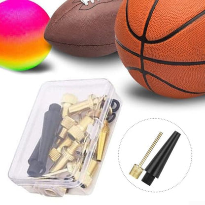 15Pcs Bike Pump Adapter Set Copper SV DV AV Needle Valve Connector Kit For Bicycle Tires Balls With Storage Box