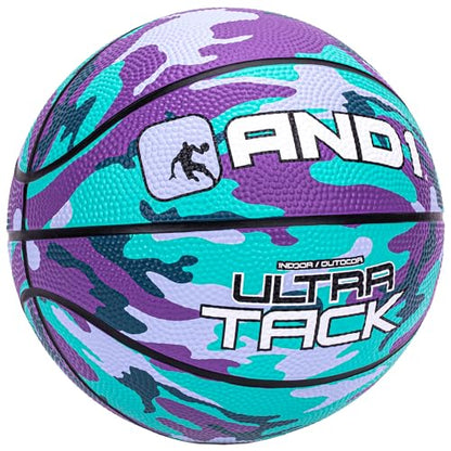 AND1 Mini Basketball Pack Set for Kids (Deflated w/Pump Included): - 7-Inch Premium Youth Size Basketballs, Easy to Grip - color: Neon Camo, size: 3