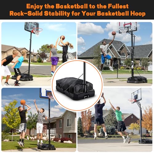 Heavy Duty Weighted Base Anchor for Portable Basketball Hoops Can Hold in Excess of 360 lbs, Weather Resistant Universal Basketball Hoop Weight for Base, to Secure Basketball Hoop, Black