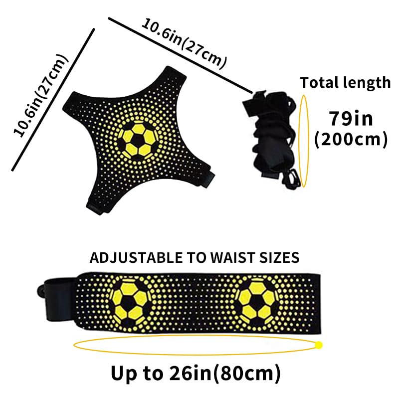 Soccer Football Training Equipment, Volleyball Trainer for Kids Adults, Solo Soccer Practice Kicking Equipment as Gifts, Skill Soccer Kick Trainer Belt