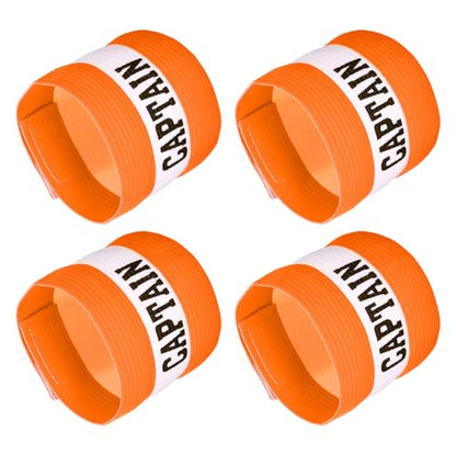 YOKIVE Captain Armband, Nylon Protective Arm Badge, Adjustable Flexibility, Great for Team Training Competitions - color: Orange