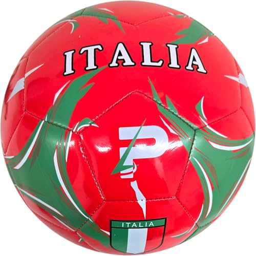Elite Edition Soccer Ball - Training Soccer Ball – Durable TPU Outdoor Ball – Country Design (USA, Argentina, Brasil, Mexico, Portugal & More) - size: 2, style: ITALY