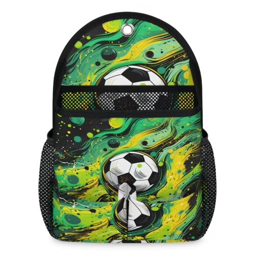 QsirBC Soccer Ball Art 1 Pack Wall Hanging Organizer Bag, Waterproof Polyester Storage Bag with Multiple Pockets, Collapsible Hanging Shelves for Home, Kitchen, Closet Organization