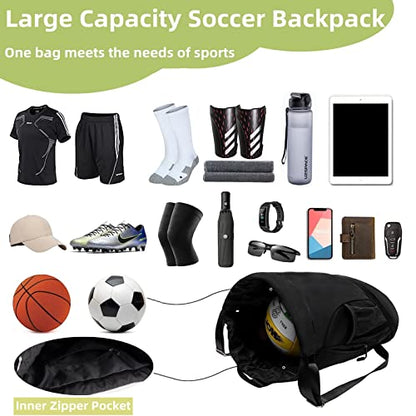 Soccer Bags, Waterproof Drawstring Gym Backpack for Baskestball Rugby Volleyball Yoga, Large Capacity Sports Bag - color: Rose